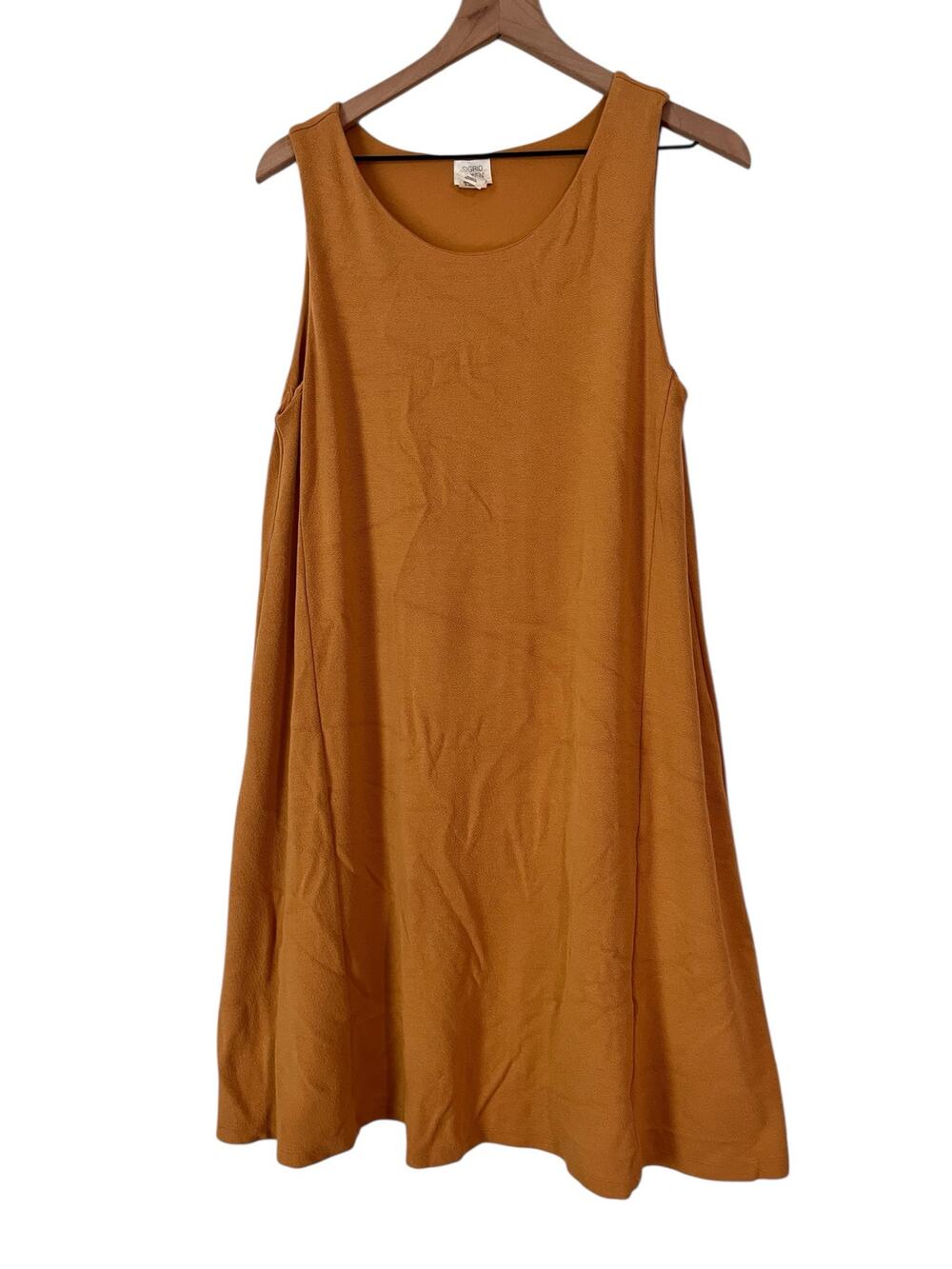 Sigrid Olsen Gold Sleeveless A Line Dress Size Large